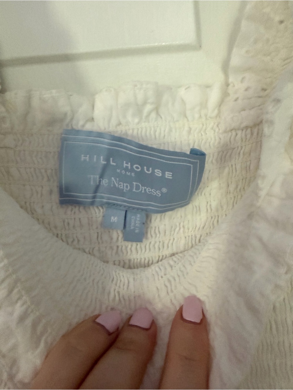 Hill House White Eyelet Nap Dress size M - Picture 6 of 6